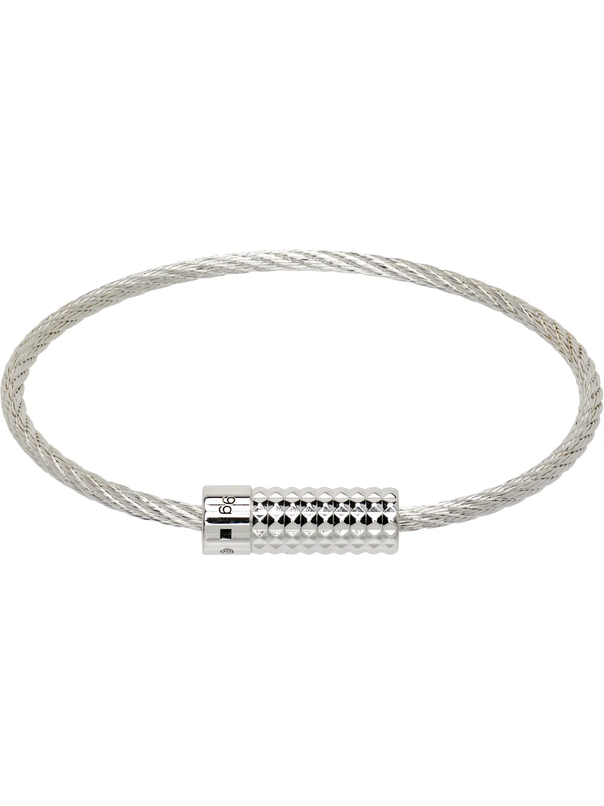 Le Gramme Pyramid Guilloche 'le 9g' ケーブルブレスレット - 画像1
