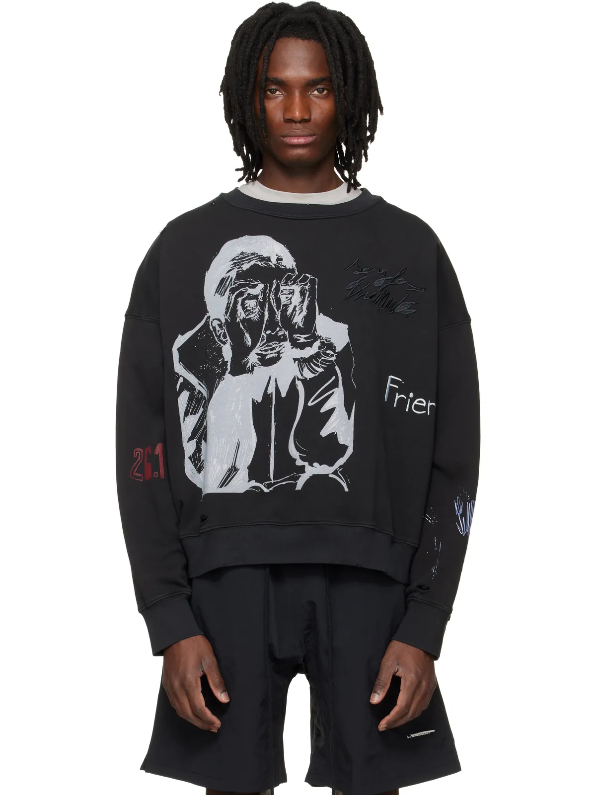 Song for the Mute 'Peaking Kid' Relaxed Pullover スウェットシャツ - 画像1