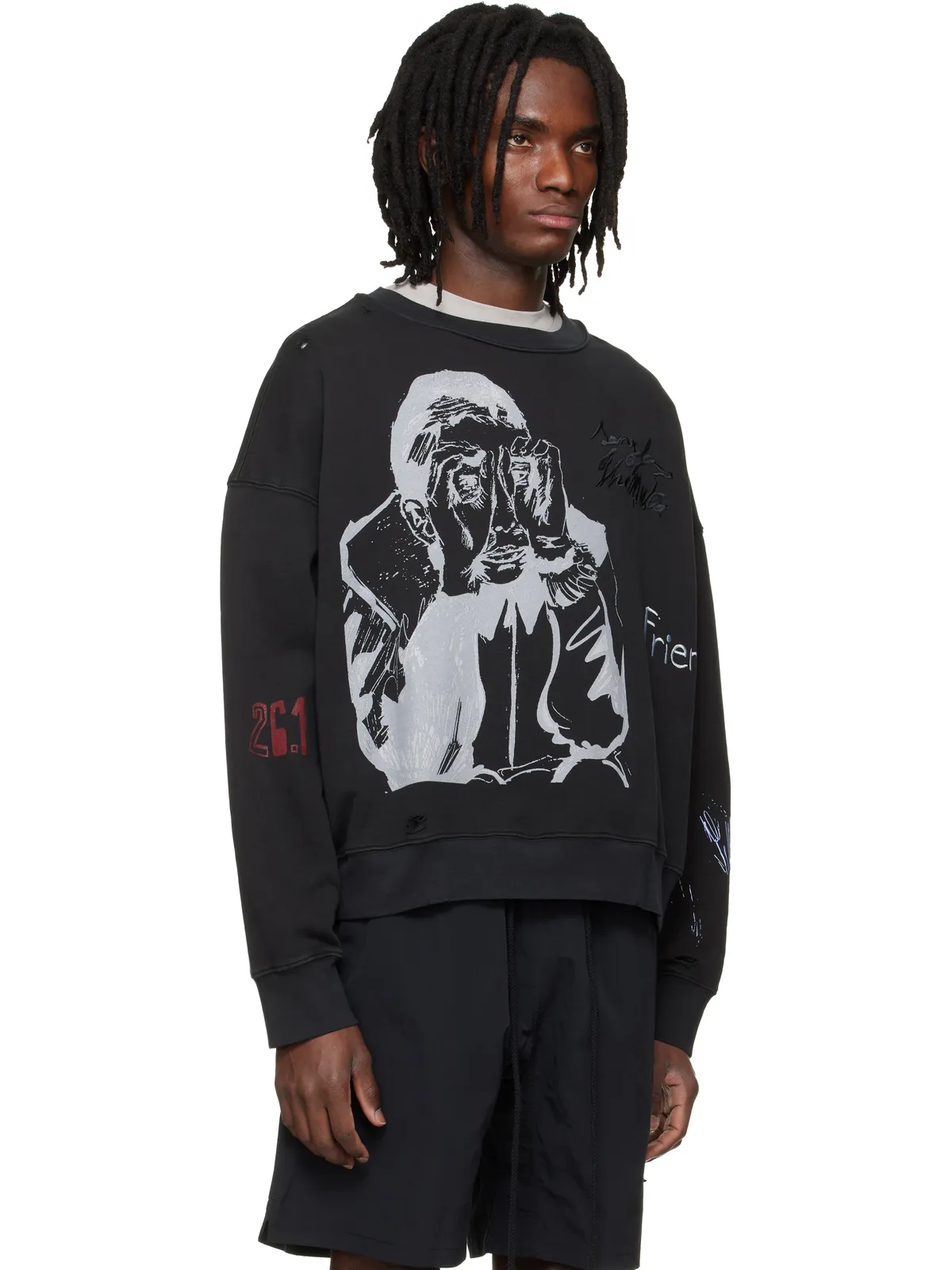 Song for the Mute 'Peaking Kid' Relaxed Pullover スウェットシャツ - 画像2