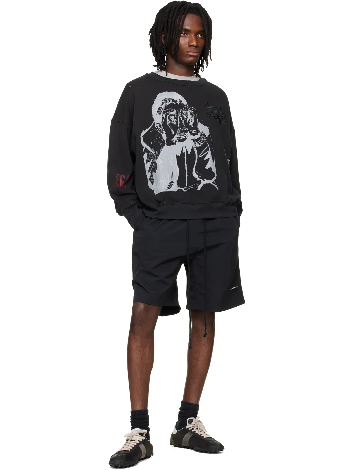 Song for the Mute 'Peaking Kid' Relaxed Pullover スウェットシャツ - 画像4