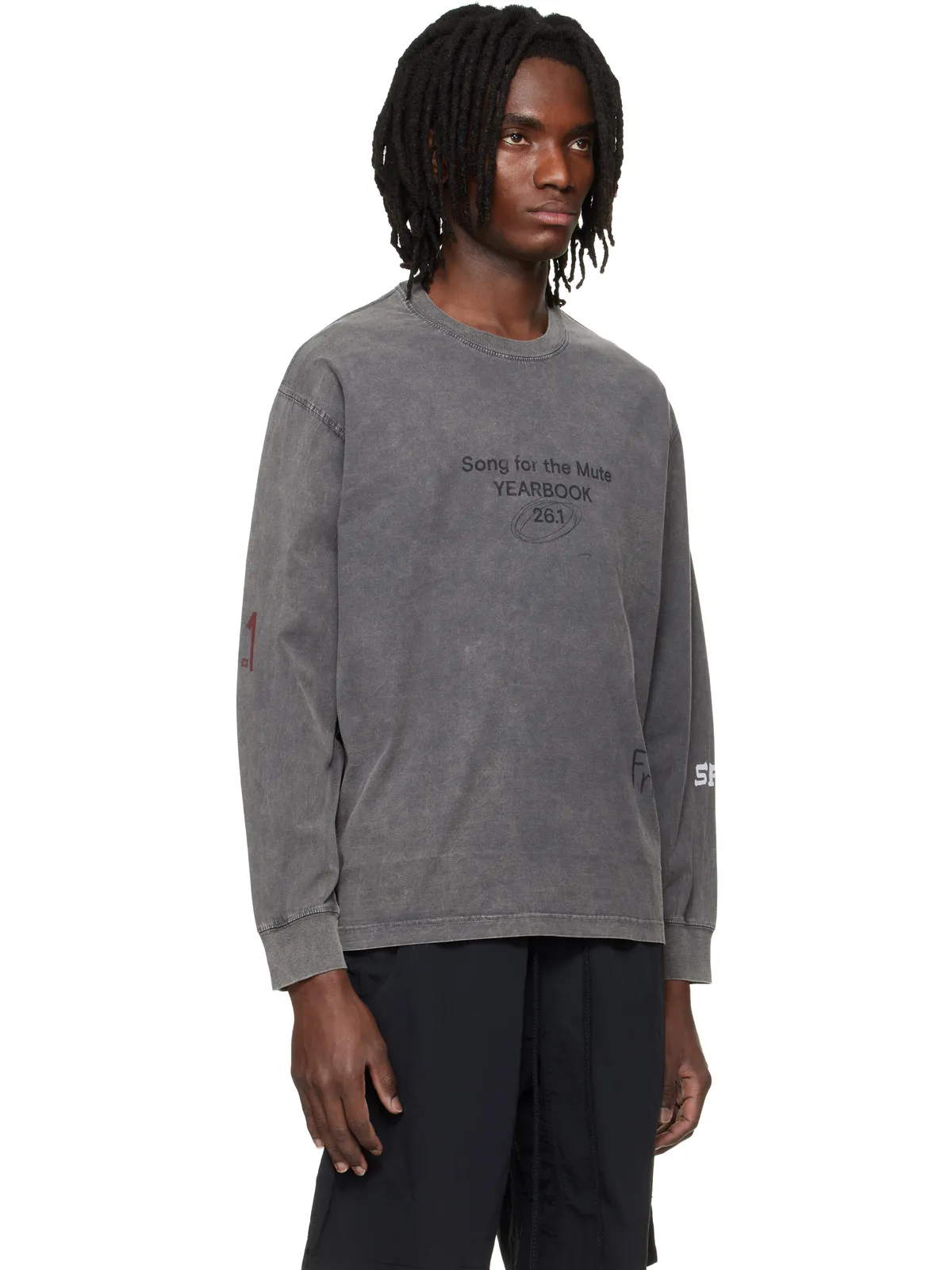 Song for the Mute 'Scribble' Oversized クルーネック プルオーバー Tシャツ - 画像2