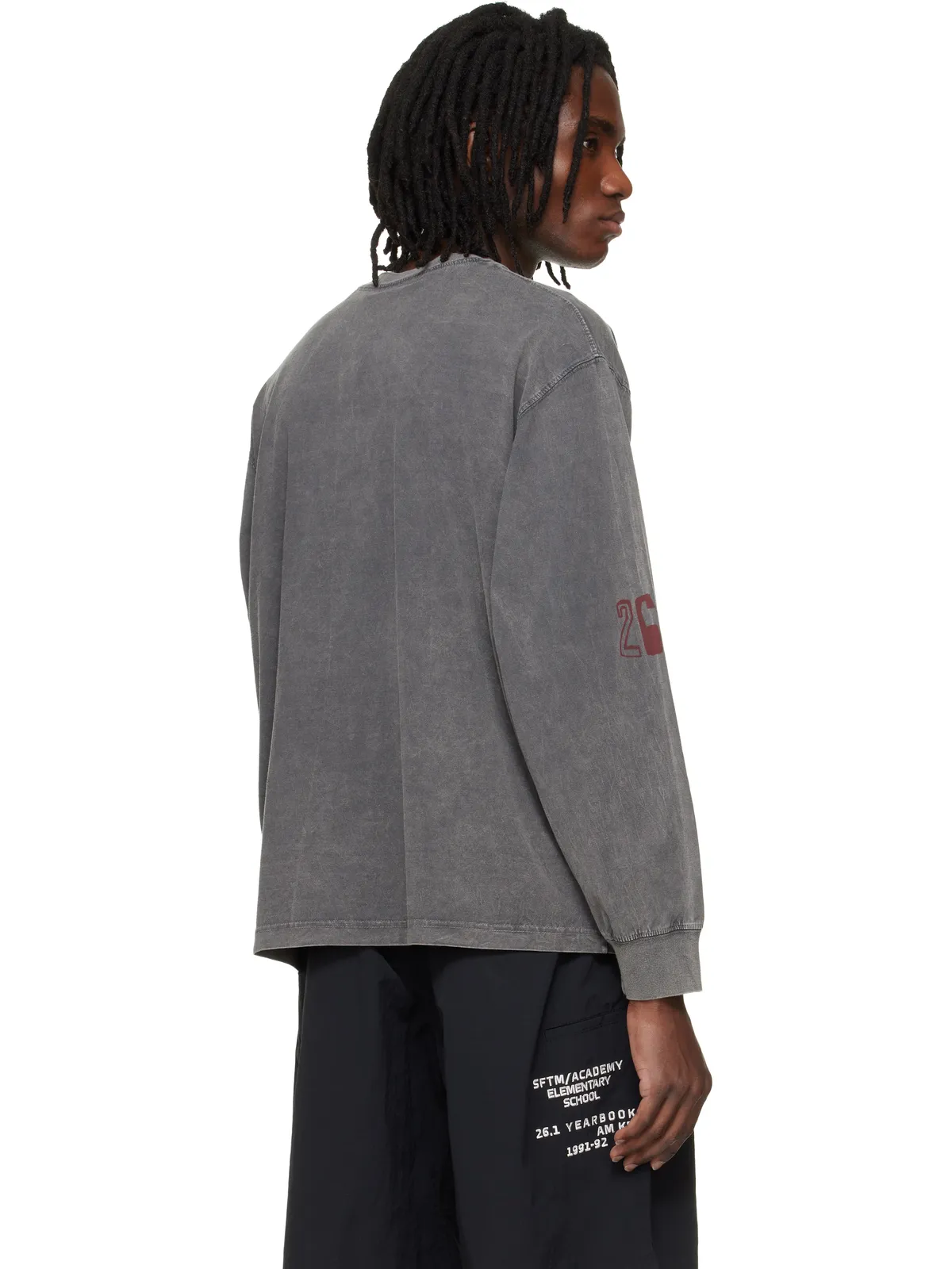 Song for the Mute 'Scribble' Oversized クルーネック プルオーバー Tシャツ - 画像3