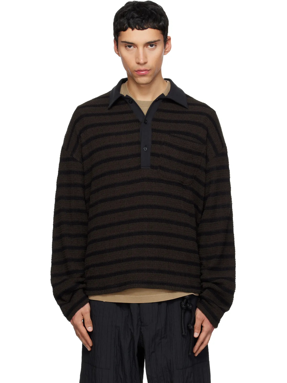 Song for the Mute Piano L/S ニットポロシャツ - 画像1