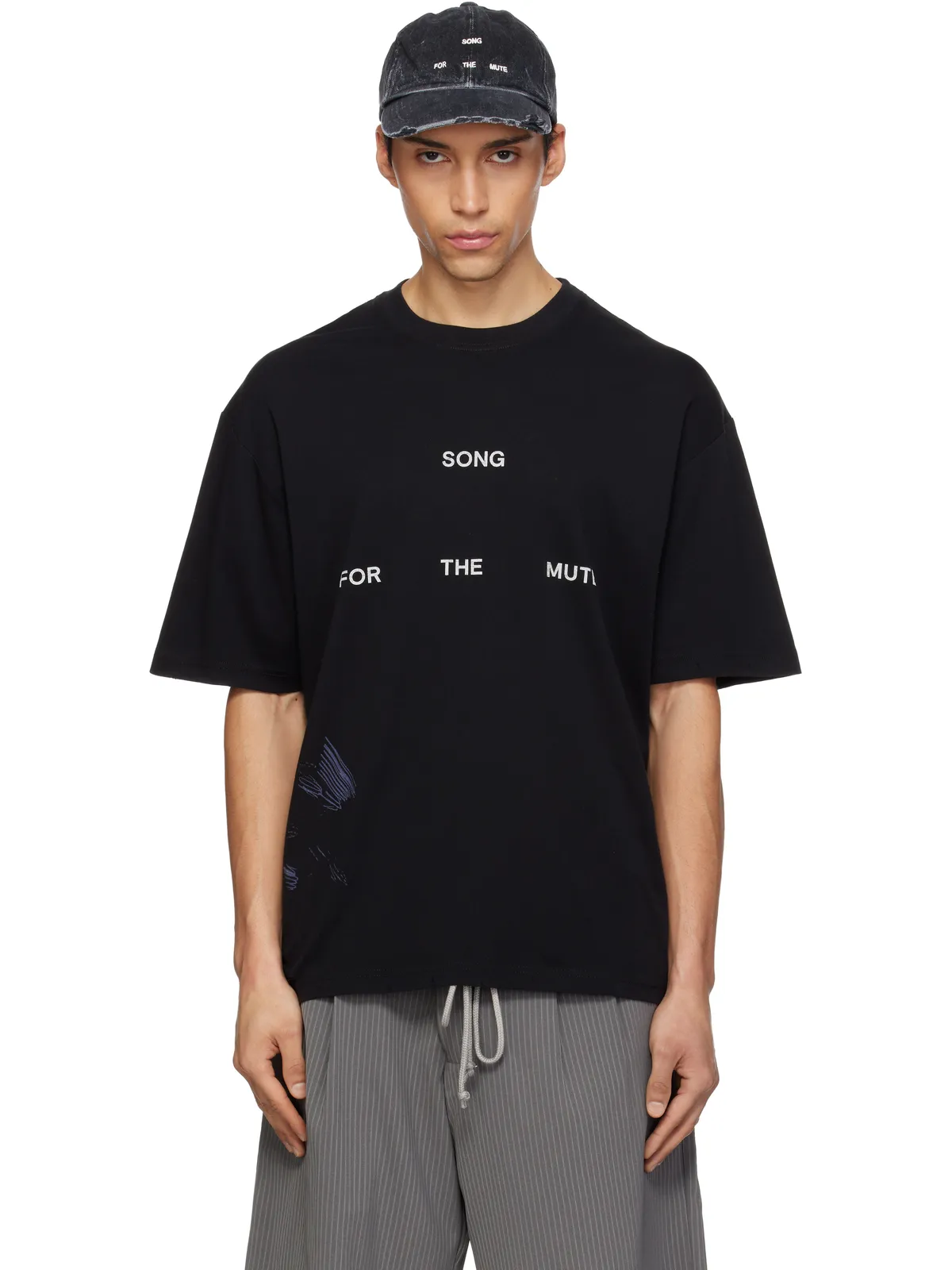 Song for the Mute ロゴ オーバーサイズ Tシャツ - 画像1