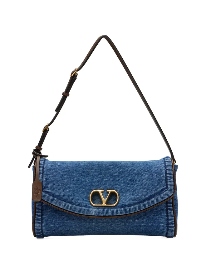 Valentino Garavani Valentino Garavani スモール DeVain デニム ショルダーバッグの商品画像