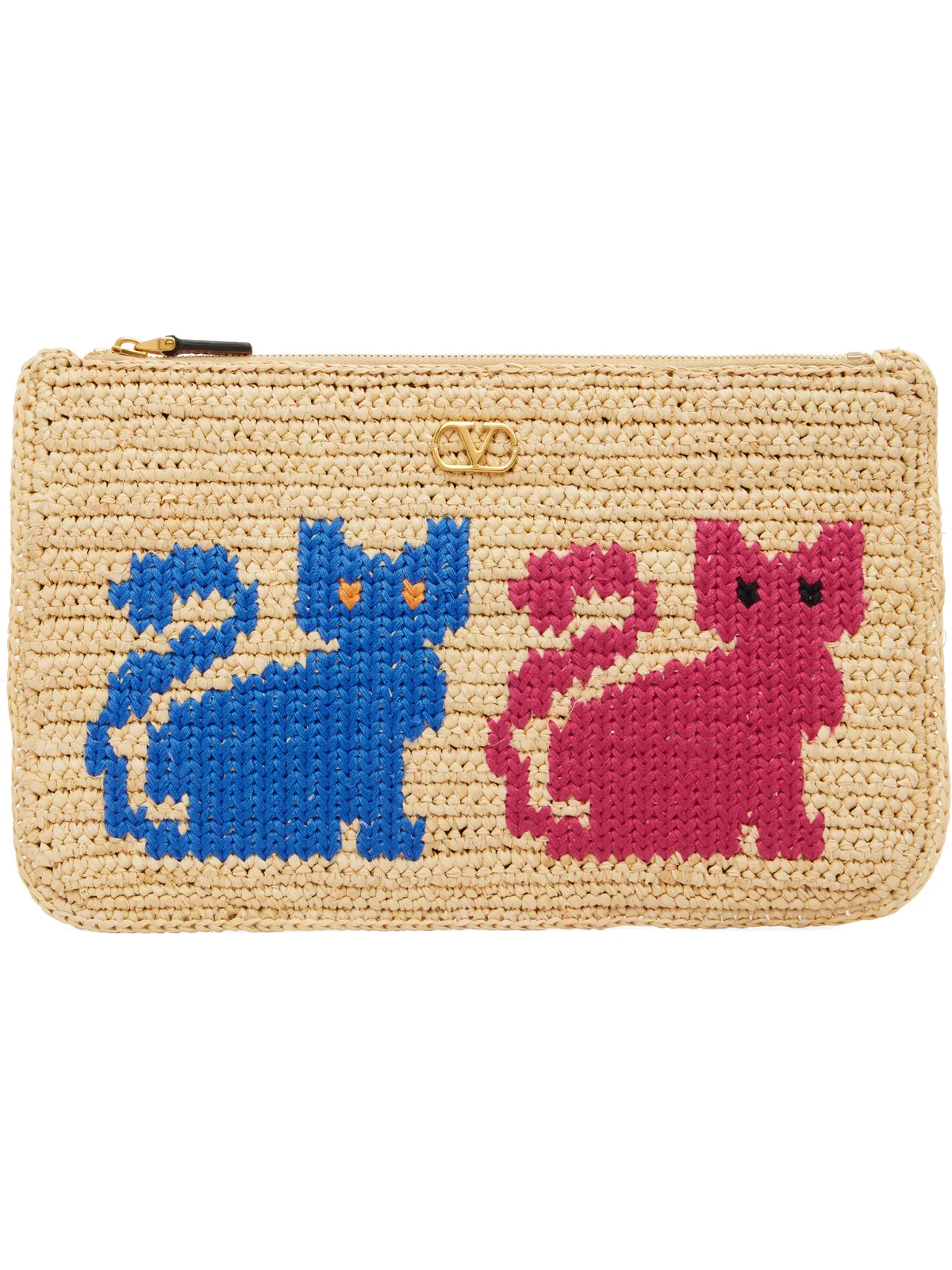 Valentino Garavani Raffiachat ラフィア クラッチバッグ - 画像1