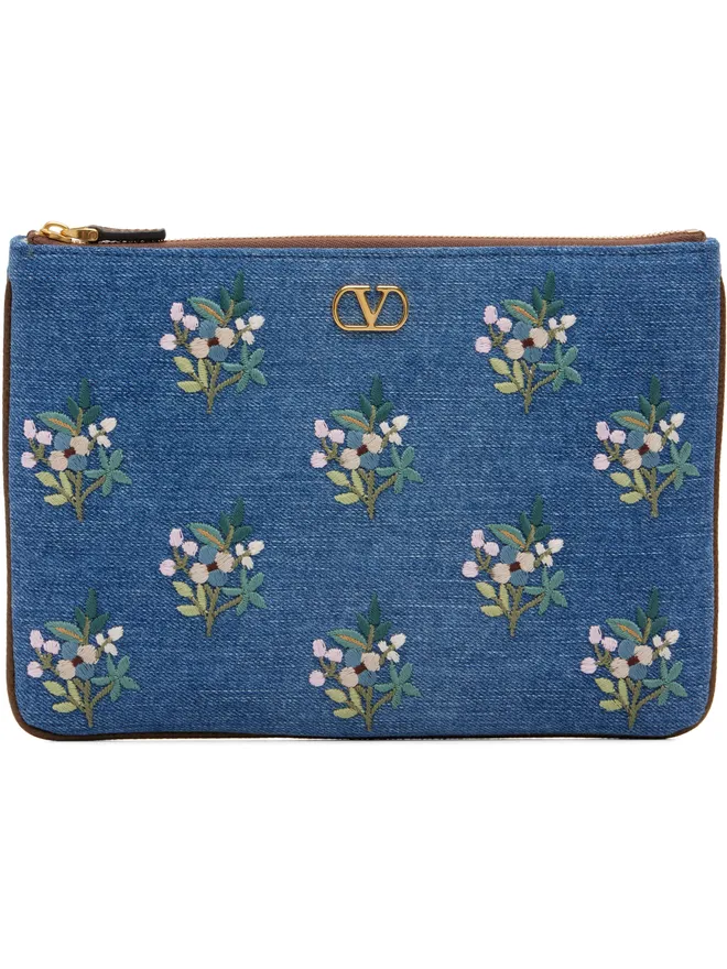 Valentino Garavani Valentino Garavani VLogo Signature デニム クラッチバッグの商品画像
