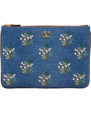 Valentino Garavani VLogo Signature デニム クラッチバッグ - サムネイル1