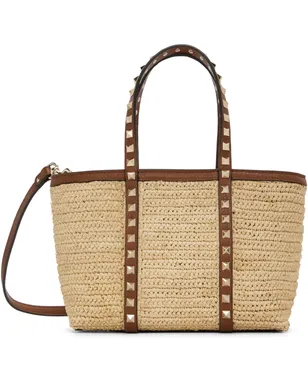 Valentino Garavani ミニ Rockstud Shopping ラフィア バッグ - サムネイル1