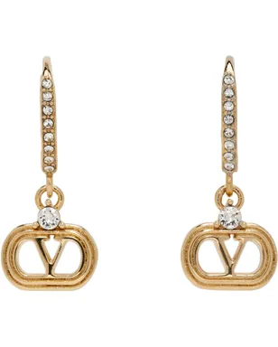 Valentino Garavani Swarovski Crystals Oval Metal ピアス - サムネイル1