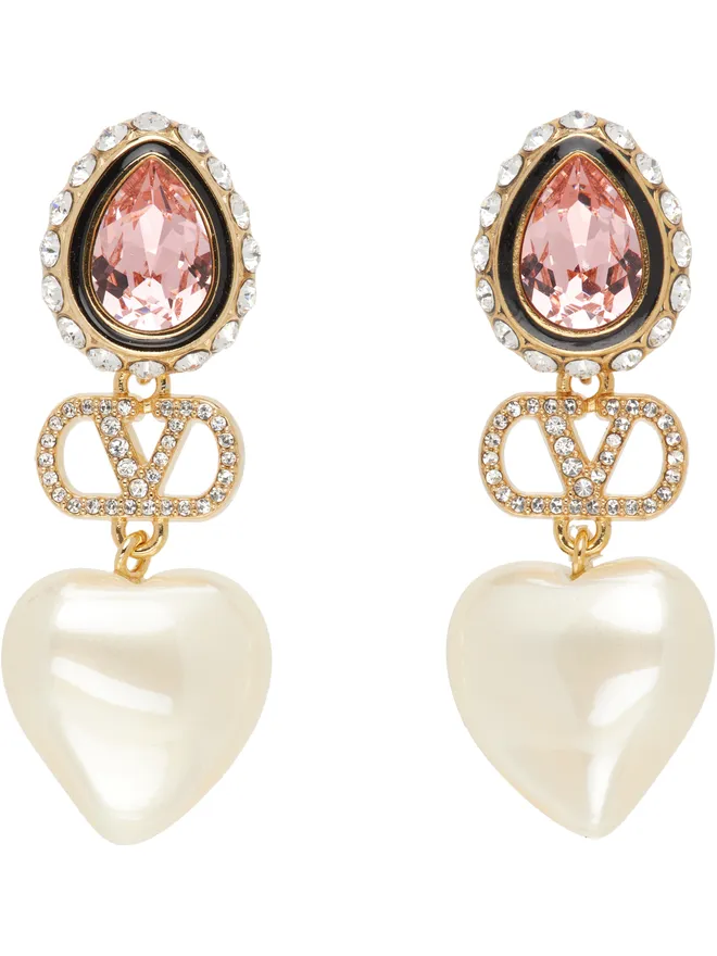 Valentino Garavani Valentino Garavani VLogo Signature フェイクパール ピアスの商品画像