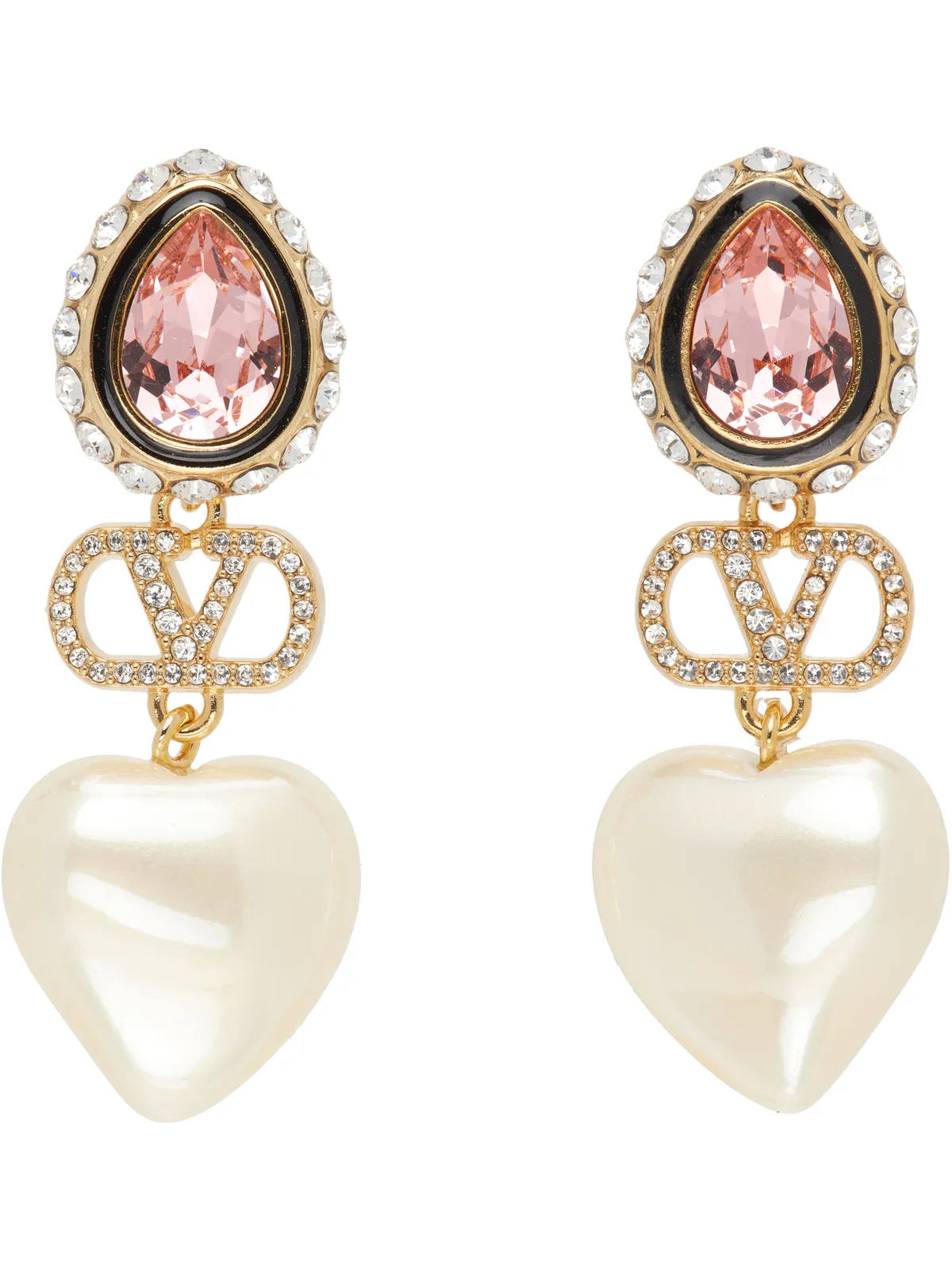 Valentino Garavani VLogo Signature フェイクパール ピアス - 画像1