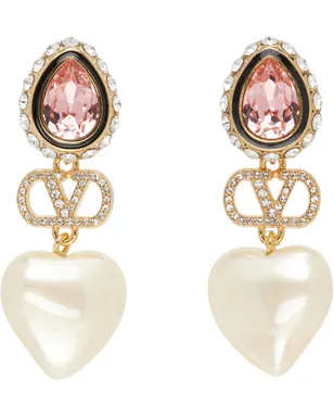 Valentino Garavani VLogo Signature フェイクパール ピアス - サムネイル1