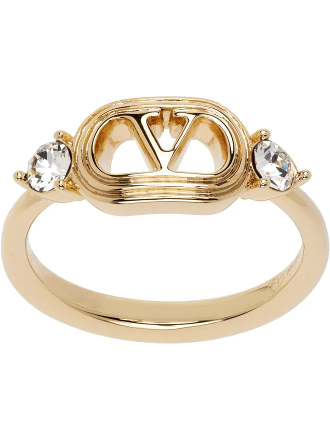 Valentino Garavani Valentino Garavani Swarovski Crystals & Metal Ovalette リングの商品画像