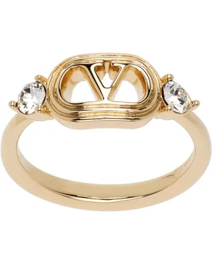 Valentino Garavani Swarovski Crystals & Metal Ovalette リング - サムネイル1