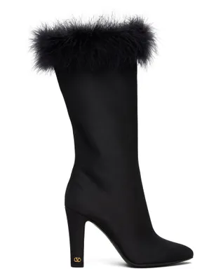 Valentino Garavani Feather Shantung Hotty ブーツ - サムネイル1