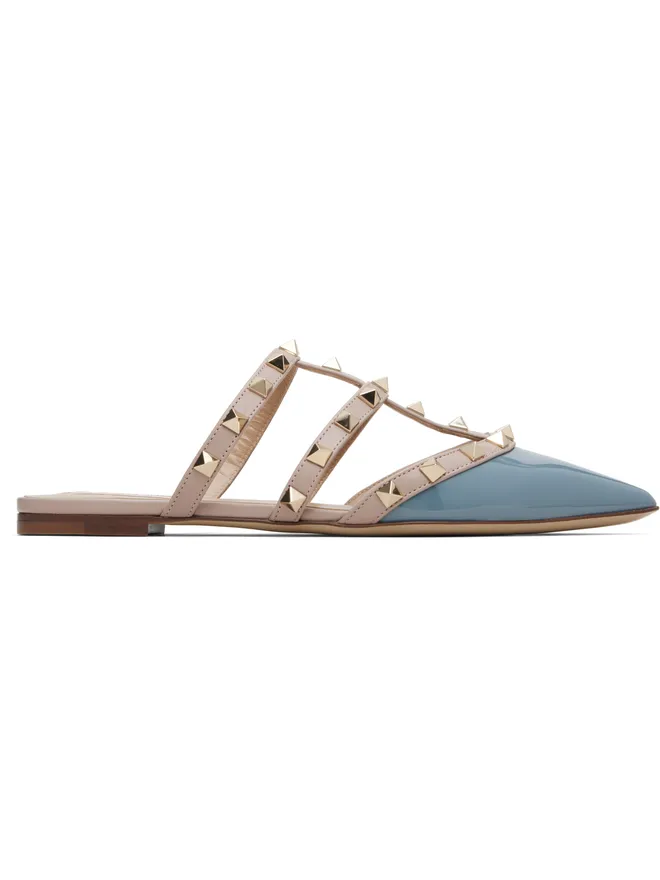 Valentino Garavani Valentino Garavani Rockstud エナメルレザー ミュールの商品画像