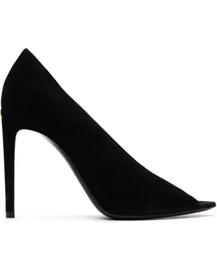 Valentino Garavani ブラック Révélé スエード オープントゥ ヒール - サムネイル1