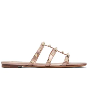 Valentino Garavani Rockstud フラット スライドサンダル - サムネイル1