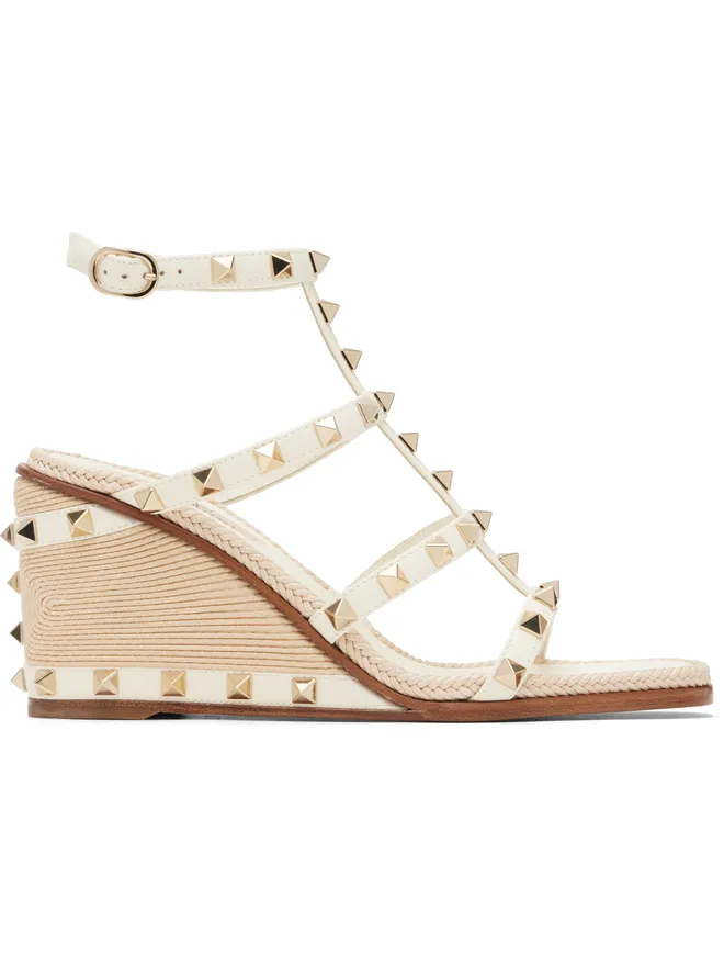 Valentino Garavani Valentino Garavani Cornely Embroidery Rockstud ウェッジサンダルの商品画像