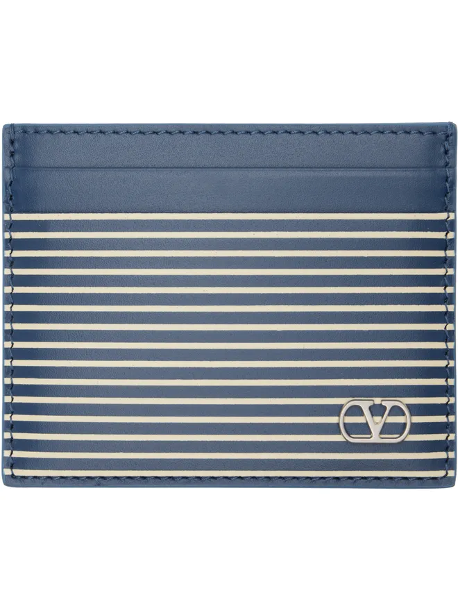 Valentino Garavani Valentino Garavani VLogo Signature Striped Print カードケースの商品画像