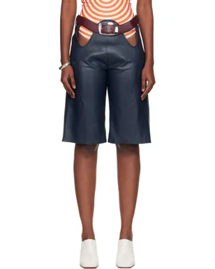 Jean Paul Gaultier 'The Cut-Out Bermuda' レザーショートパンツ - サムネイル1