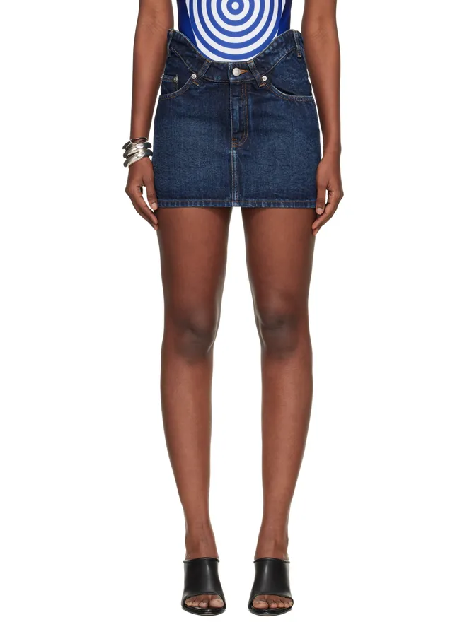 Jean Paul Gaultier Jean Paul Gaultier 'The Curved' デニム ミニスカートの商品画像