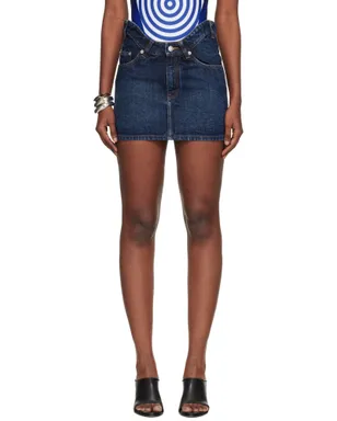 Jean Paul Gaultier 'The Curved' デニム ミニスカート - サムネイル1