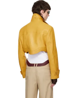 Jean Paul Gaultier Curved Waistband レザージャケット - サムネイル3