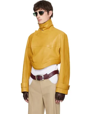 Jean Paul Gaultier Curved Waistband レザージャケット - サムネイル4