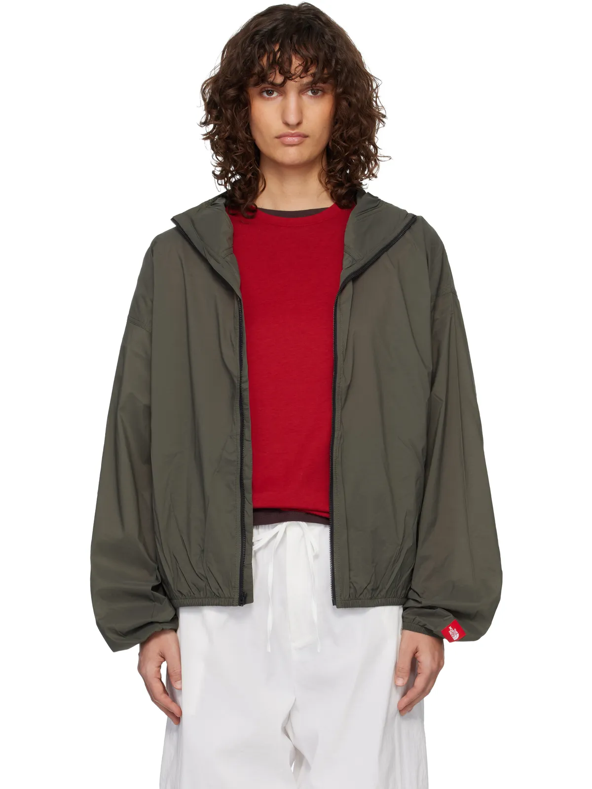 The North Face TNF Red Box Wind パッカブル フード付きジャケット - 画像1