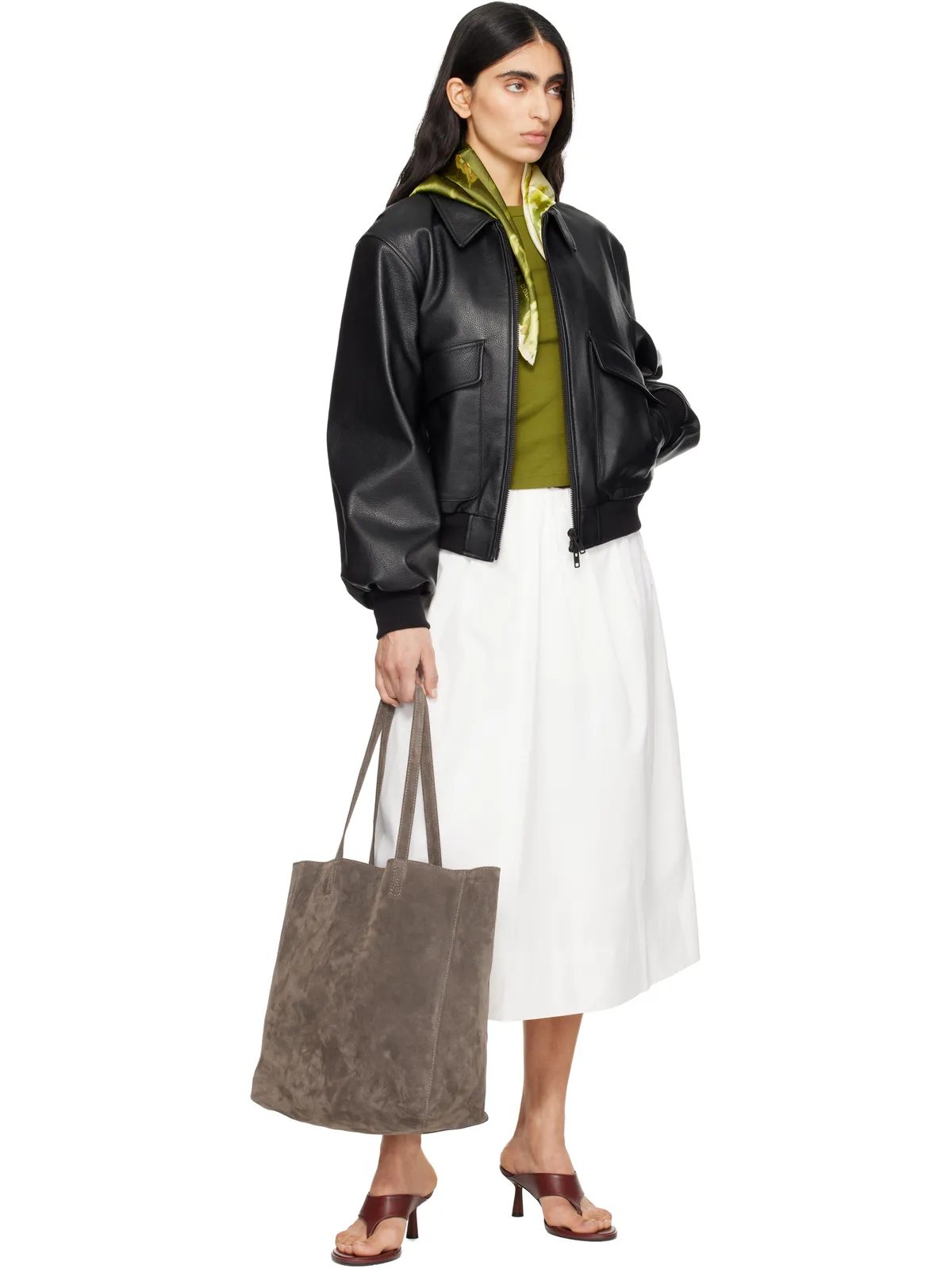 Nothing Written Cou Shopper スエード トートバッグ - 画像4