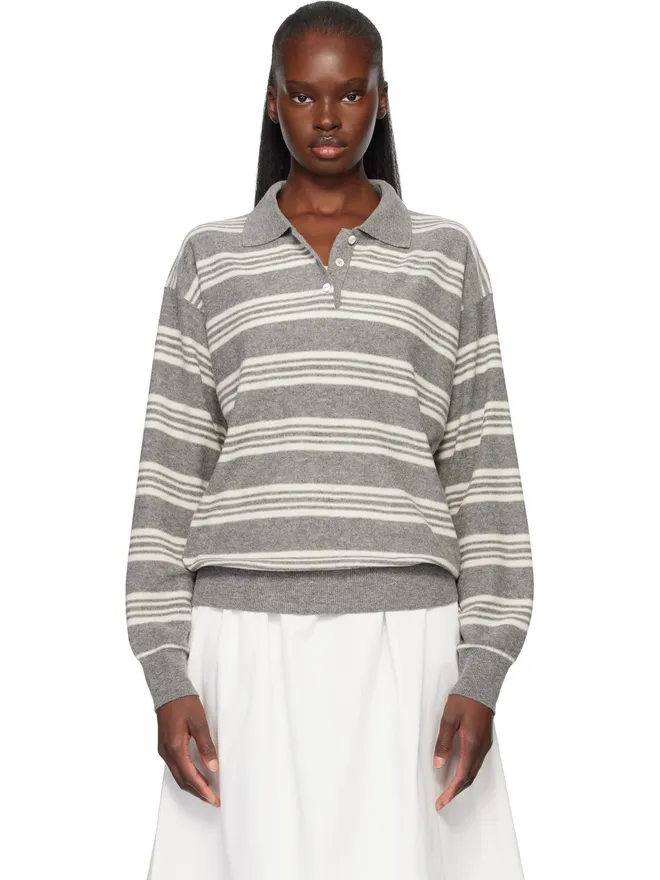 Nothing Written Nothing Written Kevin Stripe Pullover ポロシャツの商品画像