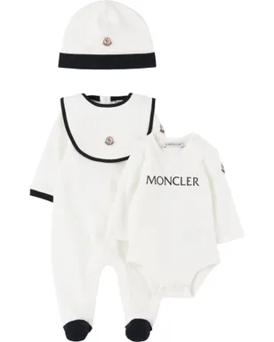 Moncler Enfant ベビー｜ ロゴ ロンパース セット - サムネイル1