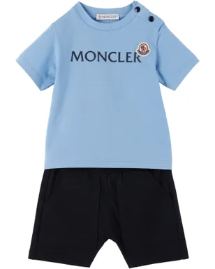Moncler Enfant ベビー｜ ロゴ Tシャツ＆ショートパンツ セット - サムネイル1