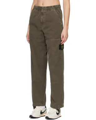 Stone Island 3100005 Organic Panama Cotton Old Effect トラウザーズ - サムネイル4