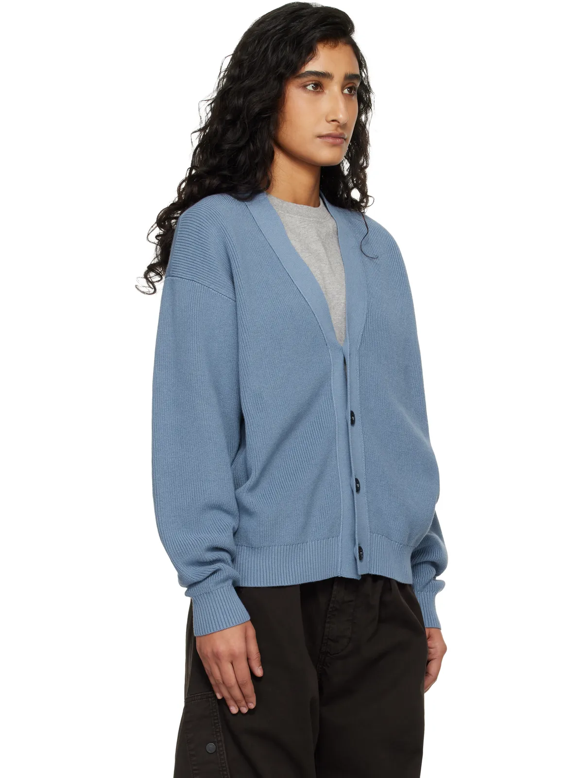 Stone Island 5100009 Ribbed Soft Organic Cotton カーディガン - 画像2