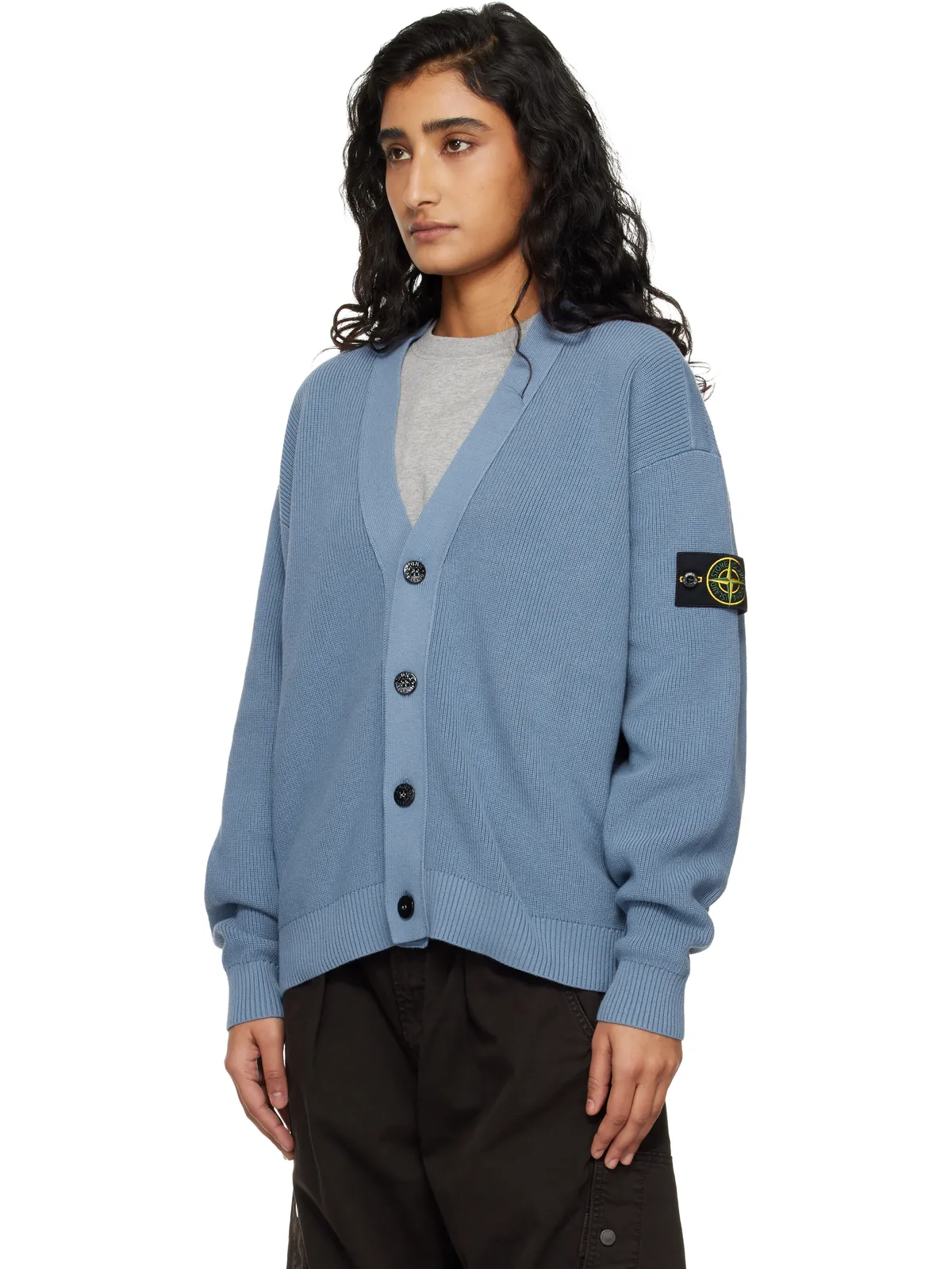 Stone Island 5100009 Ribbed Soft Organic Cotton カーディガン - 画像4