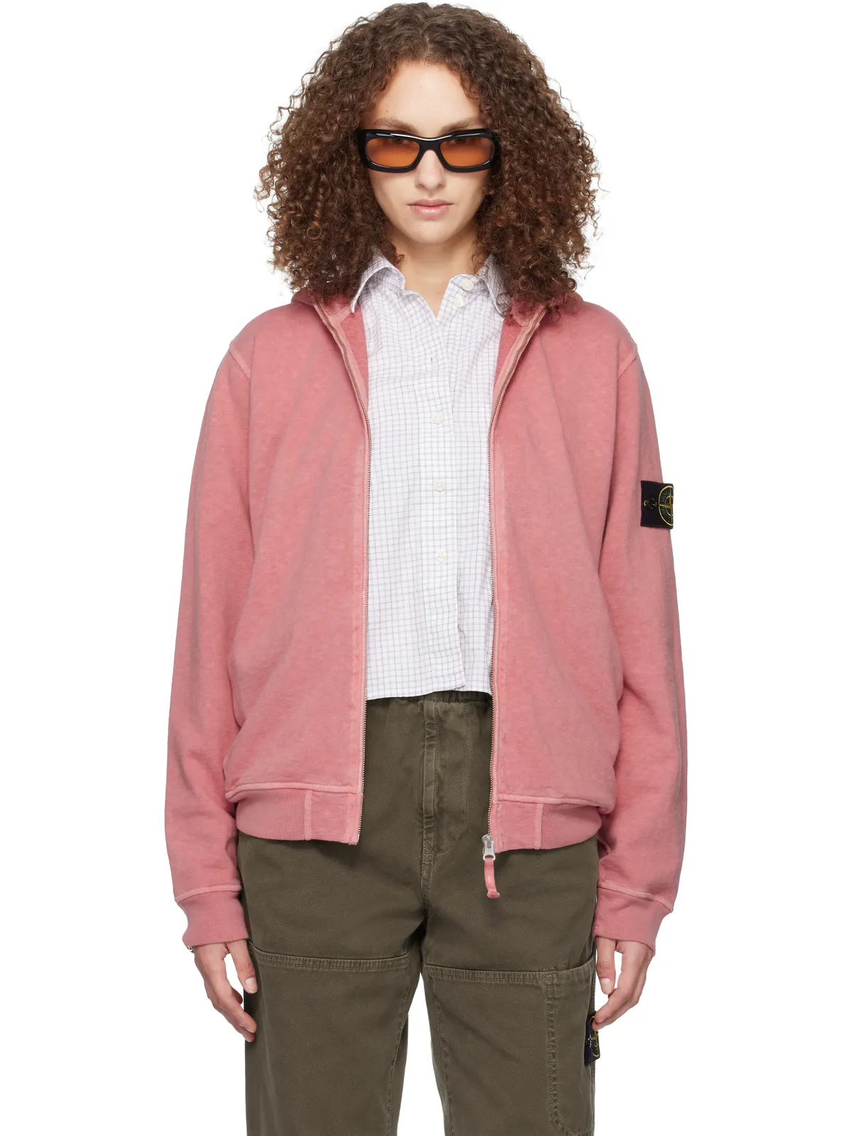 Stone Island 6100032 Malfilé Fleece Old Effect フーディ - 画像1