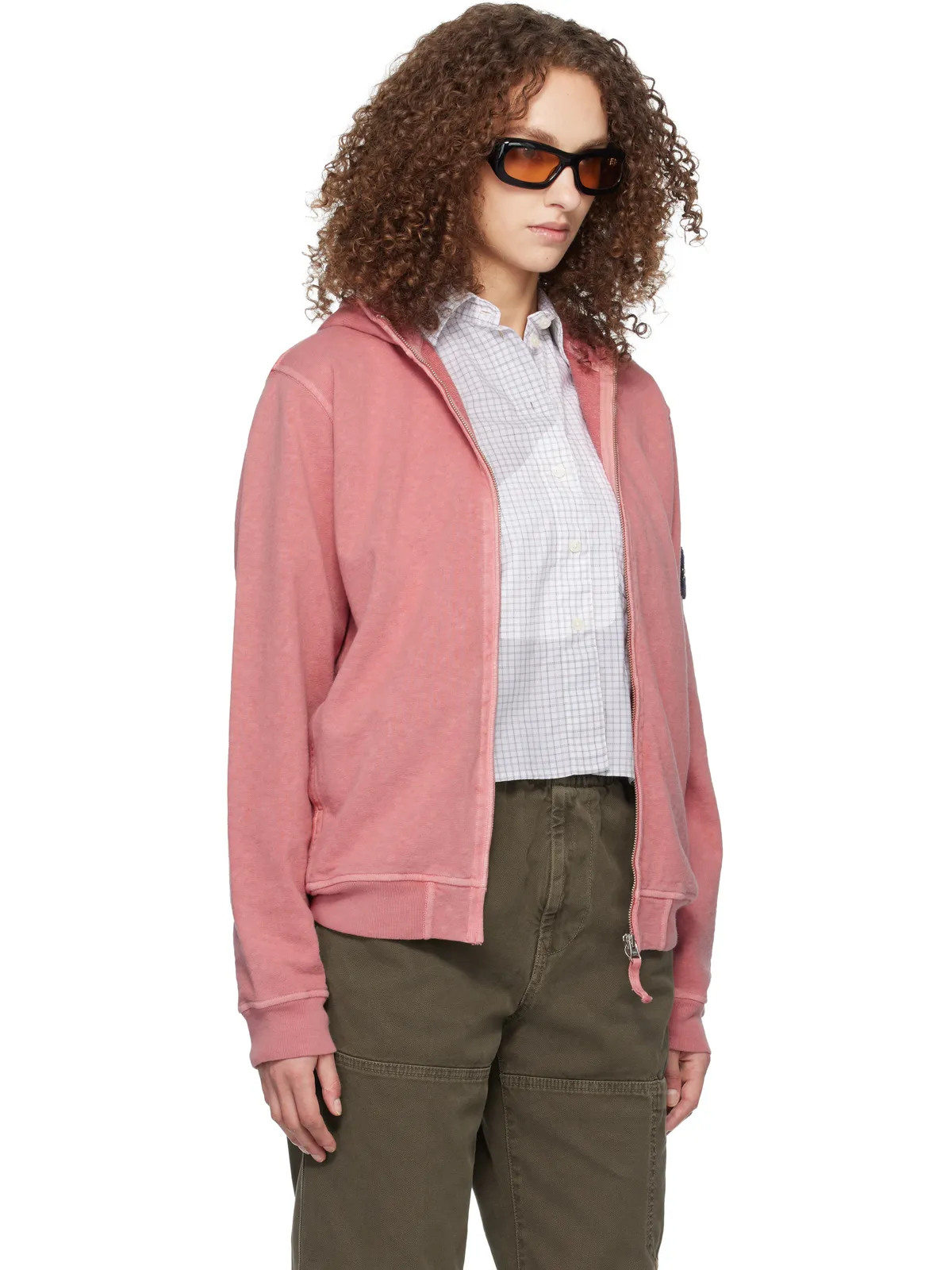 Stone Island 6100032 Malfilé Fleece Old Effect フーディ - 画像2