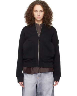 Stone Island 6100014 Mesh Stitch Organic Fleece トラックジャケット - サムネイル1