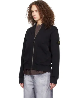 Stone Island 6100014 Mesh Stitch Organic Fleece トラックジャケット - サムネイル4