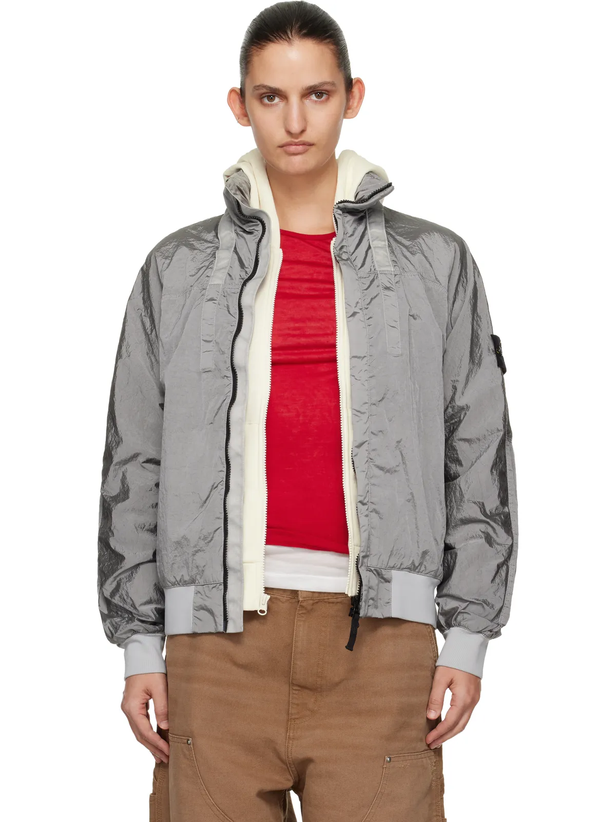 Stone Island 4100064 Nylon Metal ECONYL Watro-TC ボンバージャケット - 画像1