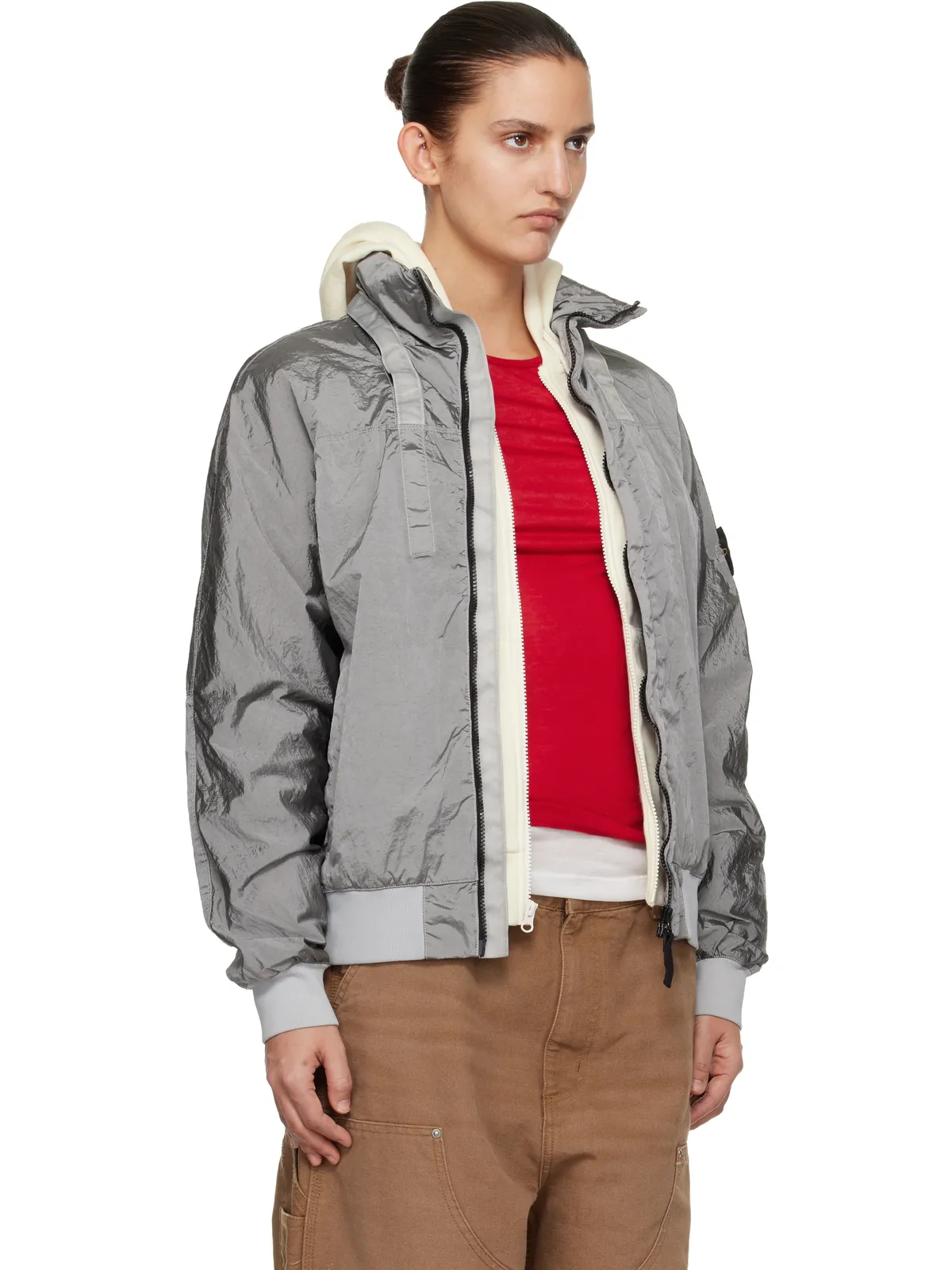 Stone Island 4100064 Nylon Metal ECONYL Watro-TC ボンバージャケット - 画像2