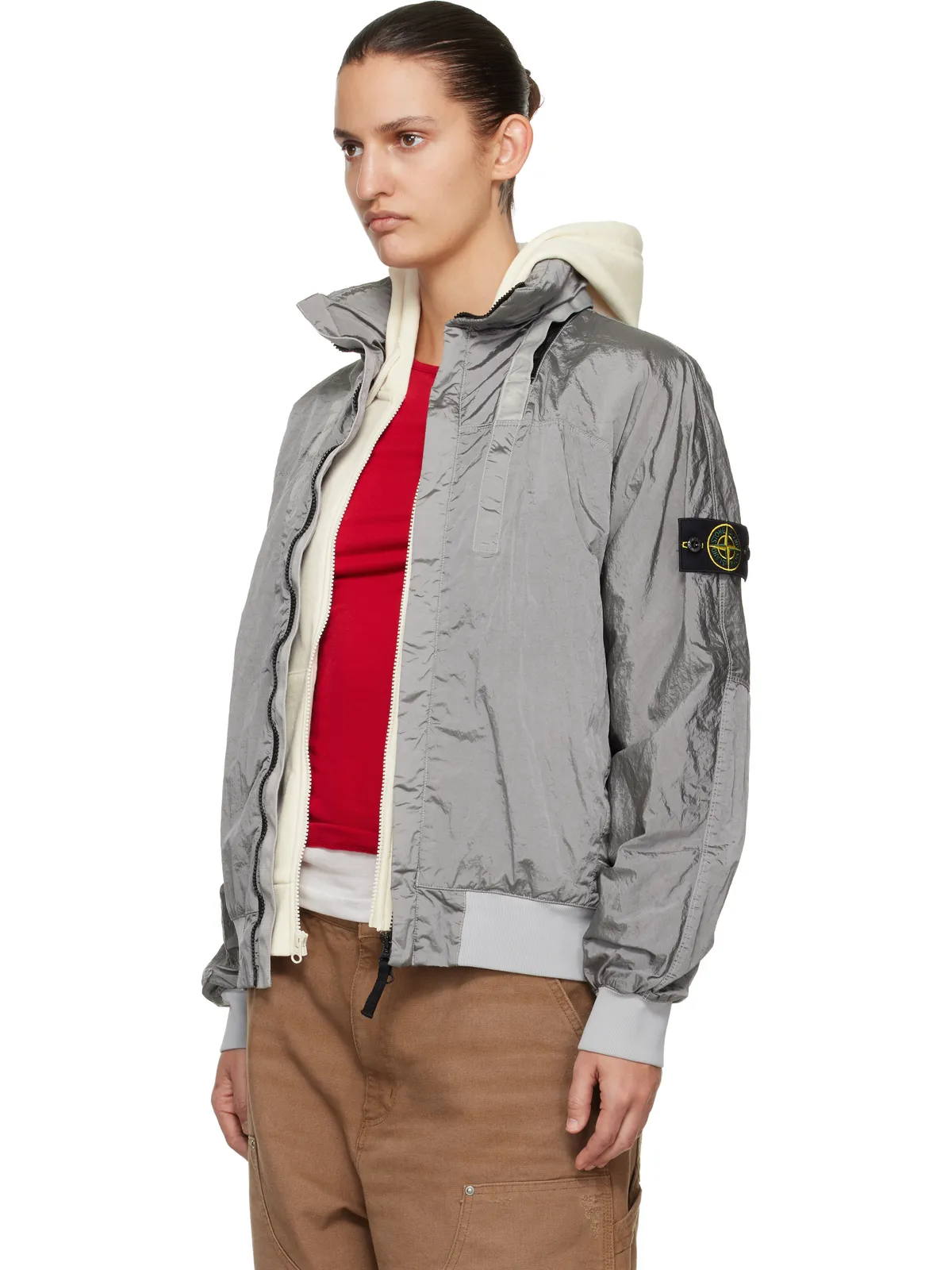Stone Island 4100064 Nylon Metal ECONYL Watro-TC ボンバージャケット - 画像4