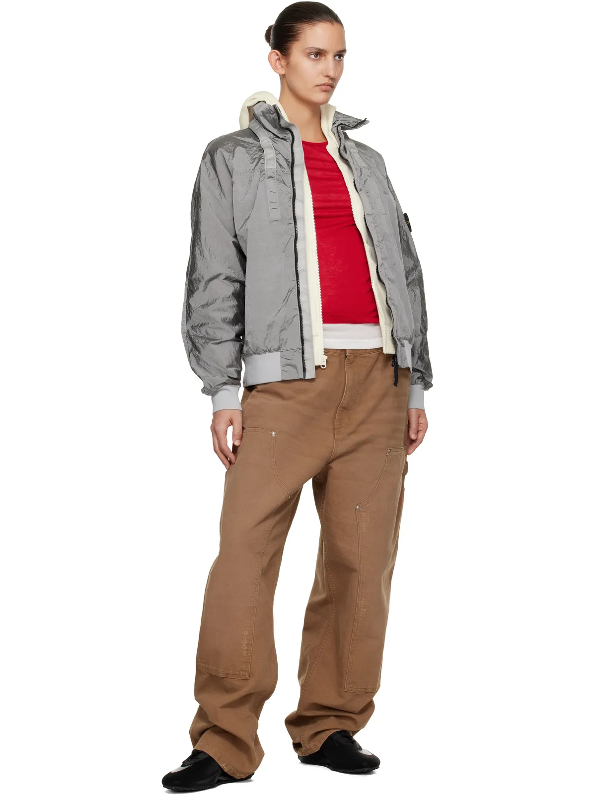Stone Island 4100064 Nylon Metal ECONYL Watro-TC ボンバージャケット - 画像5