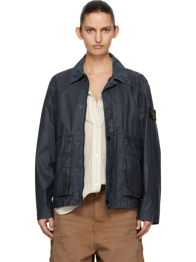 Stone Island Stone Island 4100054 Waxed Pigment Cotton Tela ジャケットの商品画像