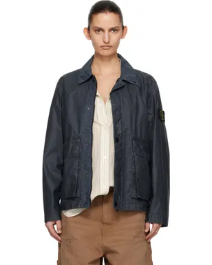 Stone Island 4100054 Waxed Pigment Cotton Tela ジャケット - サムネイル1
