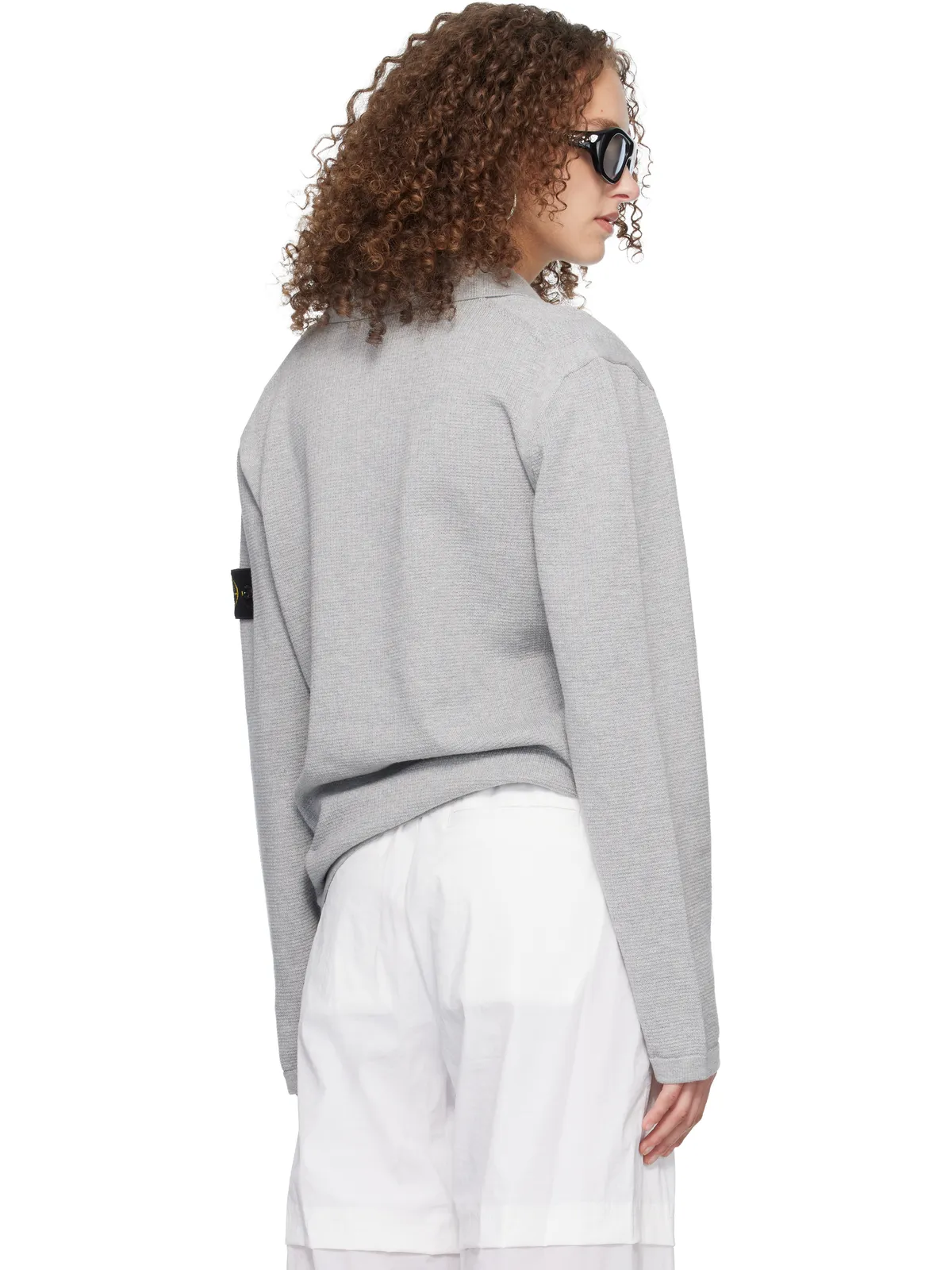 Stone Island 5100024 Micro Stitch Soft Organic Cotton ニットポロシャツ - 画像3