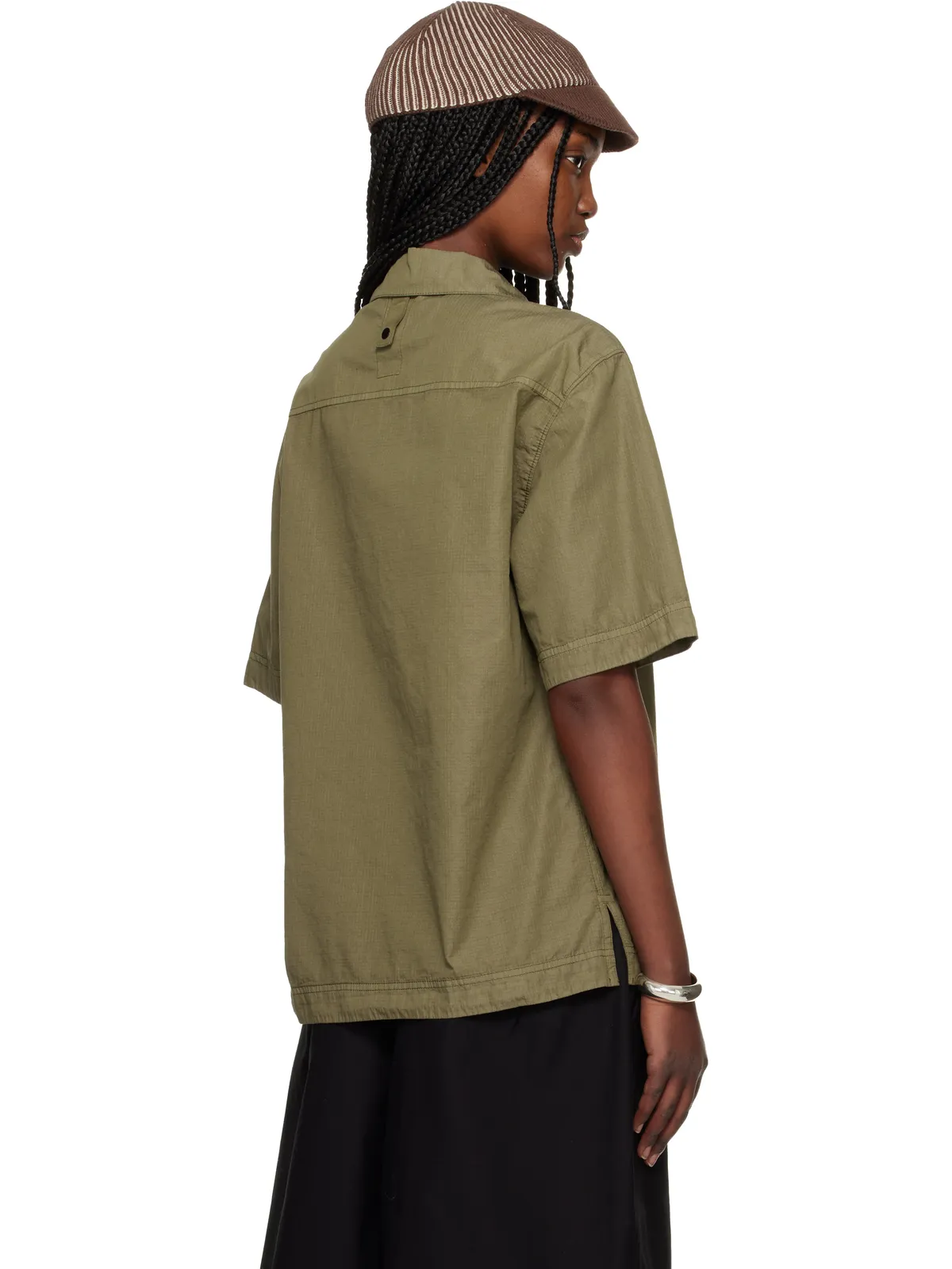Stone Island 1100026 Cotton Nylon Micro Ripstop シャツ - 画像3